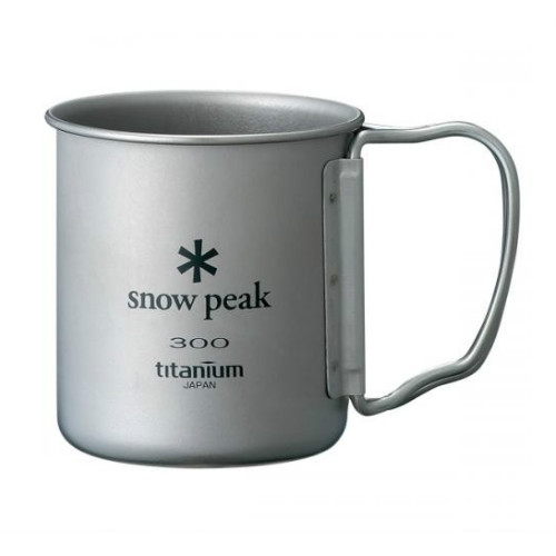 Snow Peak titanium single wall cup 300 ml folding handle (MG-042FH)  SPMG042FH